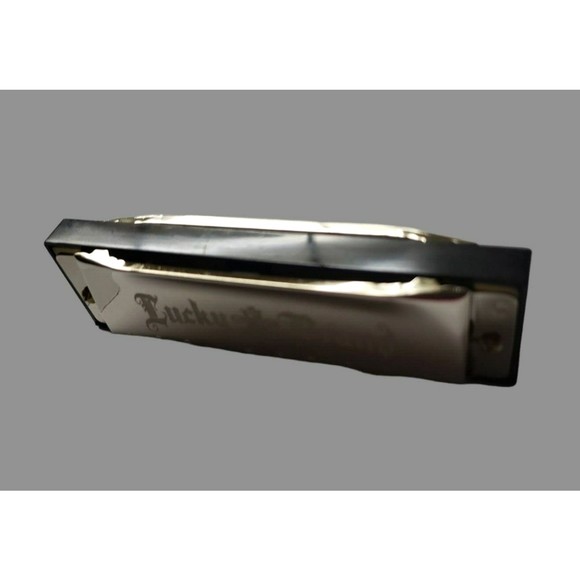 M. Hohner Harmonica LUCKY BRAND Exclusive Chrome  New In Original Case KEY of C - Picture 12 of 15